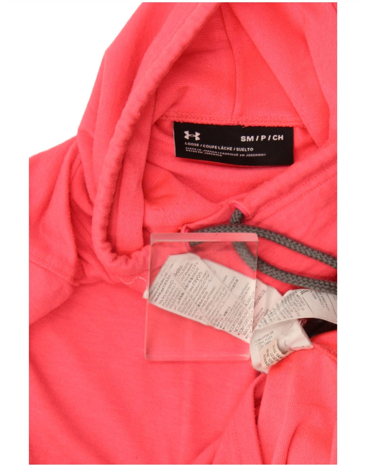 Felpa da donna Under Armour con collo alto, maglione, UK 10, piccola, rosa, poliestere