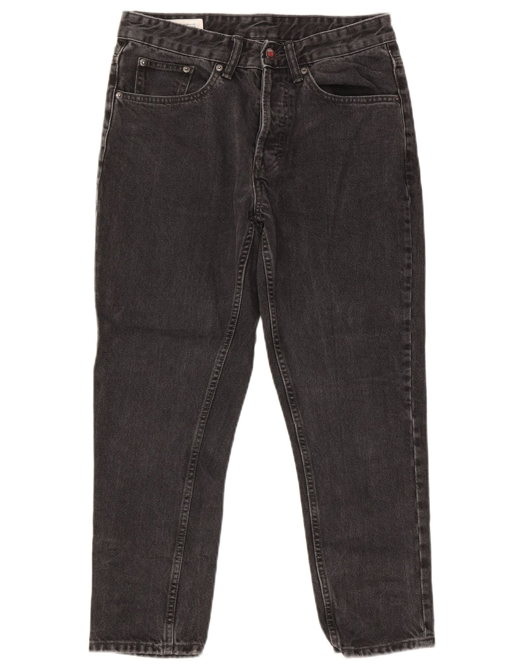 Jeans dritti da uomo Zara EU 38 Small W30 L25 Cotone grigio