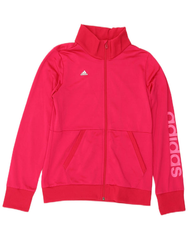 Giacca sportiva ADIDAS per ragazze con grafica 13-14 anni in poliestere rosa