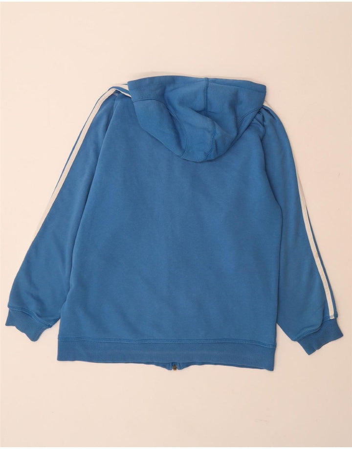 Maglione con cappuccio e zip grafica da uomo ADIDAS UK 34/36 Small Blue Colourblock
