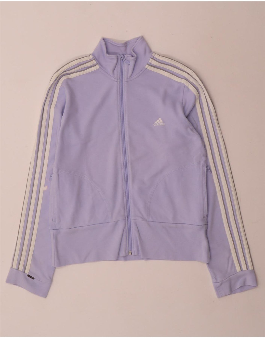 Giacca da tuta da donna Adidas UK 12 cotone viola medio