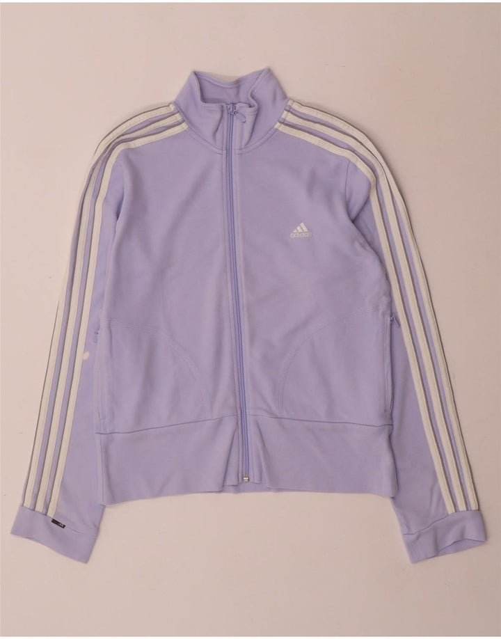Giacca da tuta da donna Adidas UK 12 cotone viola medio