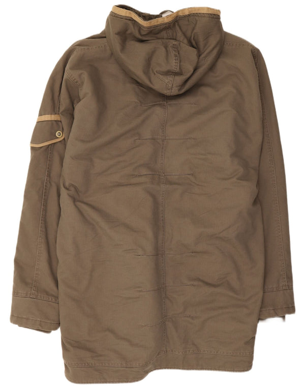 Giacca parka con cappuccio da uomo Helly Hansen UK 42 XL cotone marrone
