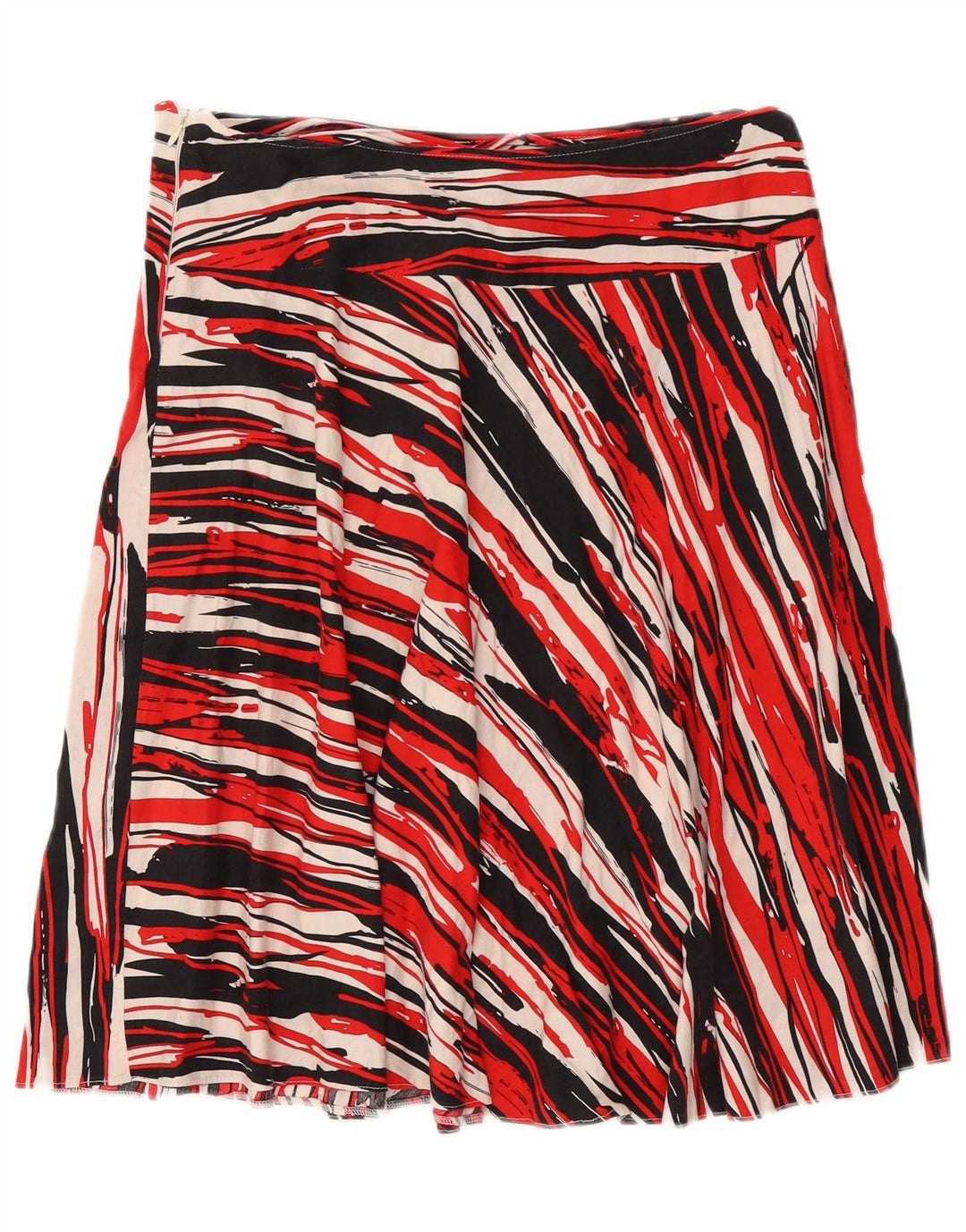 Gonna a trapezio da donna vintage W32 grande a righe multicolore
