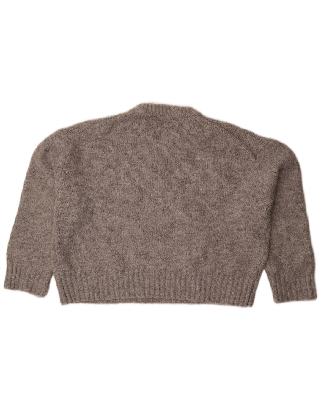Maglione maglione girocollo oversize da donna Zara UK 14 Grigio medio screziato