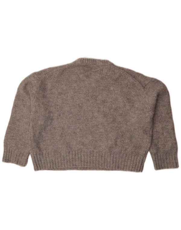 Maglione maglione girocollo oversize da donna Zara UK 14 Grigio medio screziato
