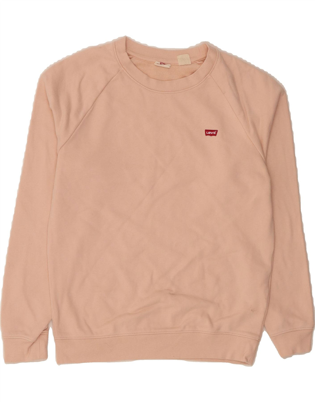 LEVI'S Womens Oversized Sweatshirt Jumper UK 6 XS Pink Cotton Vintage Levi's and Second-Hand Levi's from Messina Hembry 