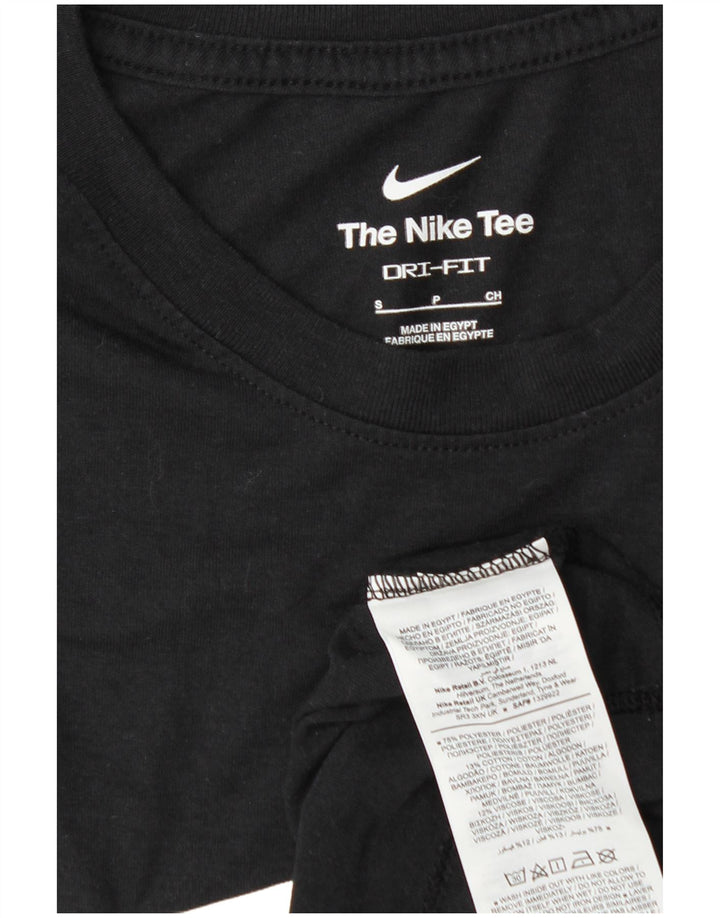 T-shirt grafica Nike Dri Fit da uomo, piccola, in poliestere nero