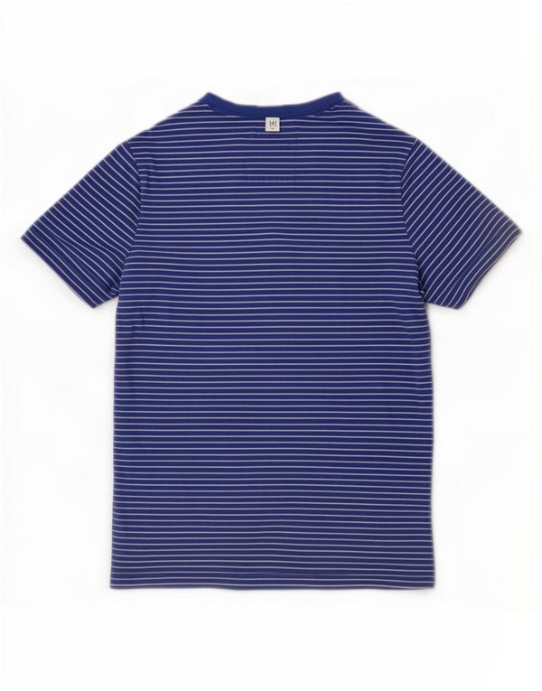 T-shirt Hollister da uomo Top Small in cotone a righe blu