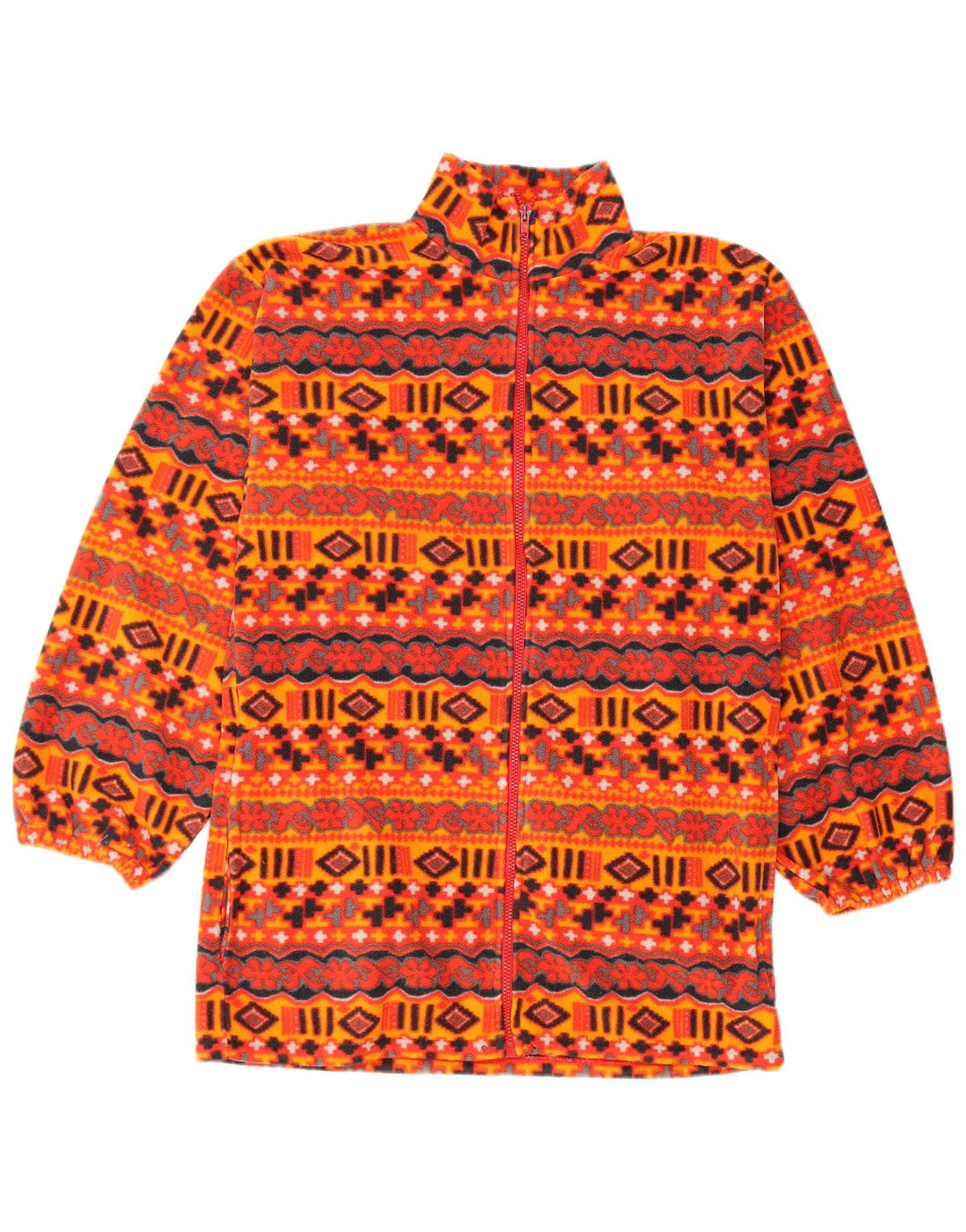 Giacca in pile vintage da uomo UK 38 Fair Isle medio multicolore