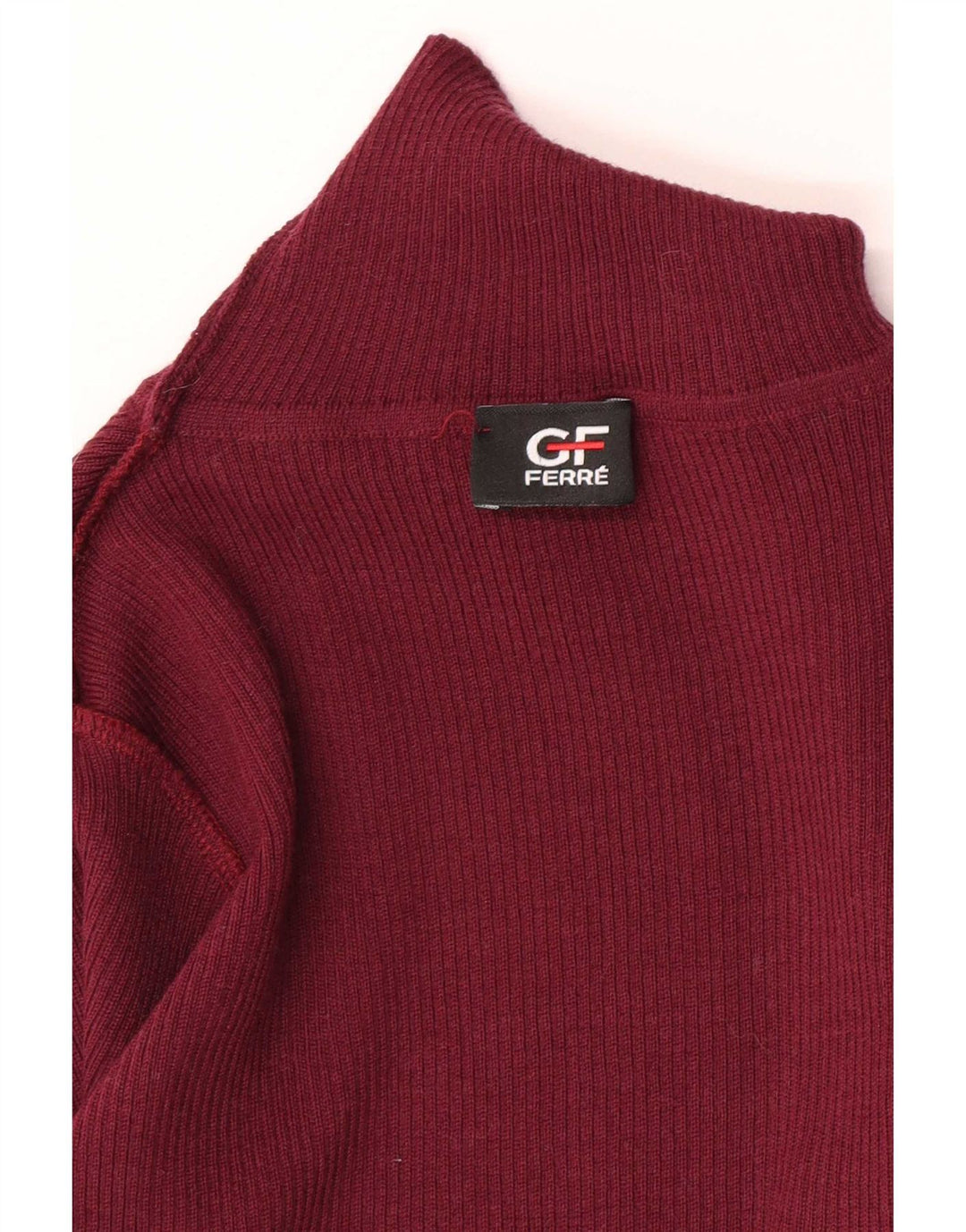 Gianfranco Ferre Maglione maglione a collo alto da donna UK 8 piccolo marrone