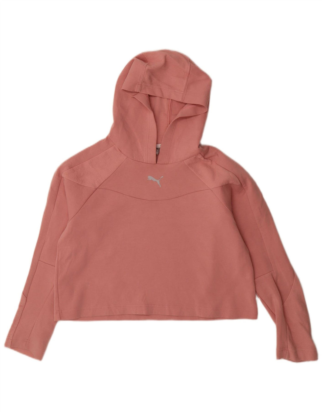 Felpa con cappuccio corta da donna Puma UK 14 rosa medio