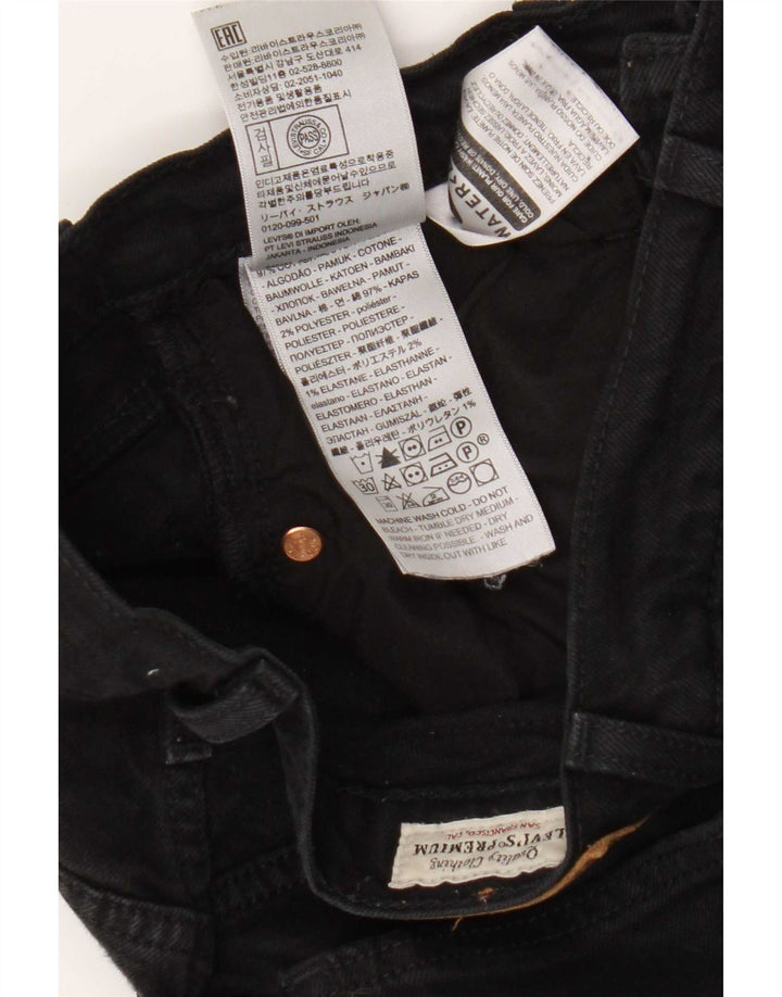 Jeans dritti Ribcage da donna Levi's W24 L27 cotone nero