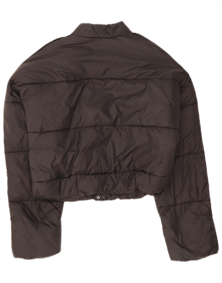 Giacca imbottita corta da donna Zara vestibilità ampia UK 6 XS poliestere nero