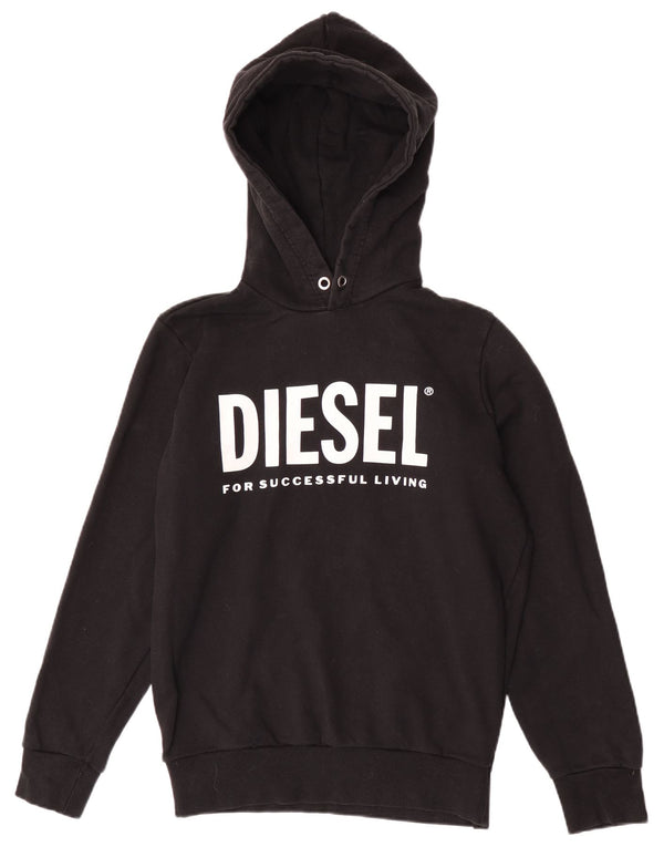 Diesel Felpa con cappuccio da uomo con vestibilità regolare grafica Small in cotone nero
