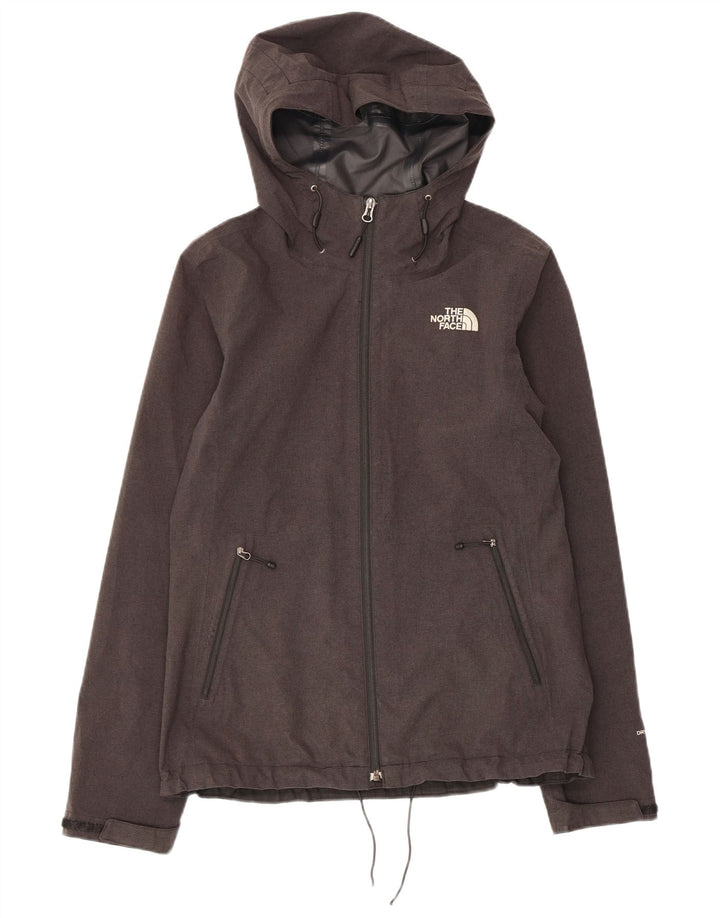 THE NORTH FACE Giacca antipioggia da donna con cappuccio UK 14 Poliestere grigio medio