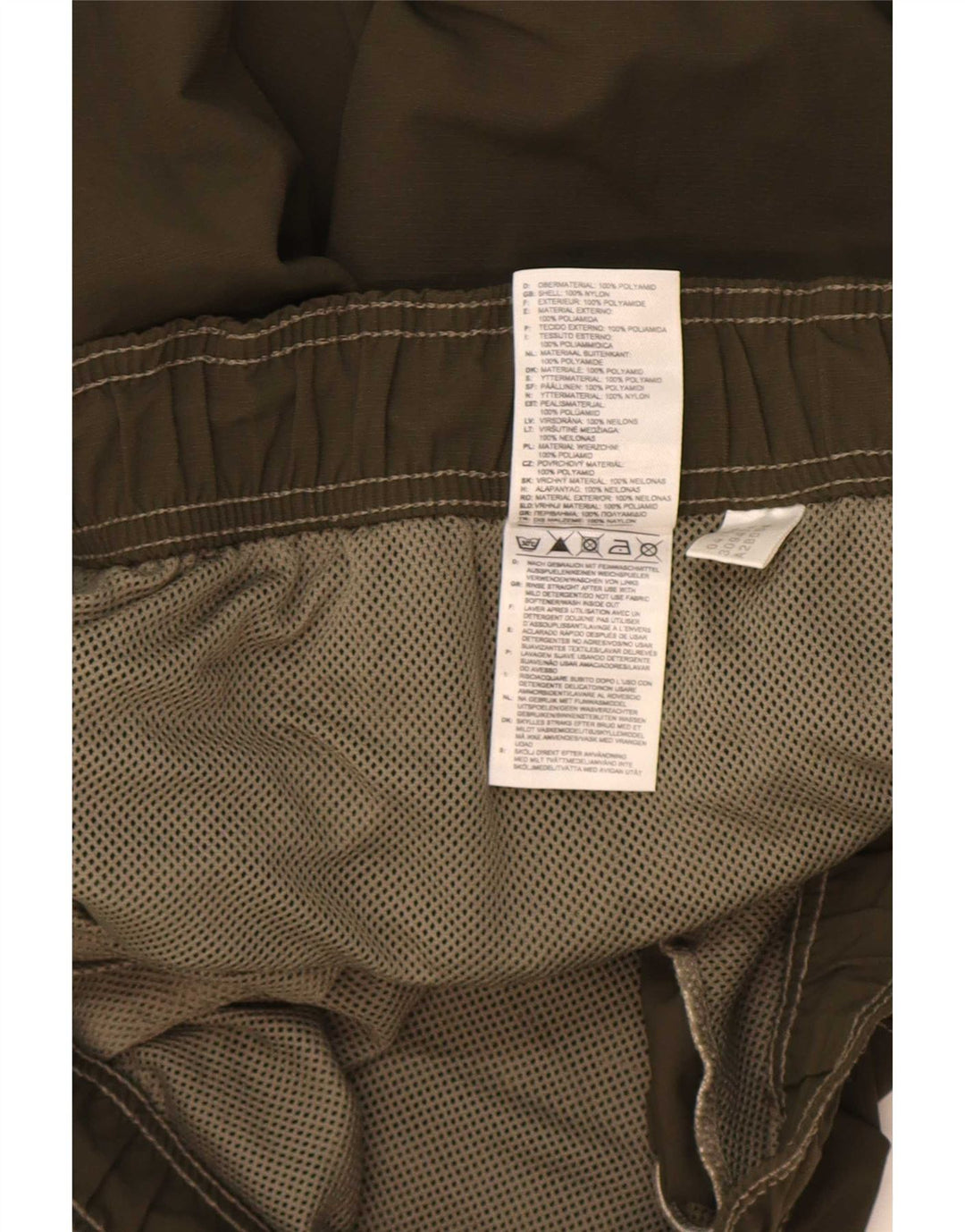 Pantaloncini da bagno con grafica Adidas da uomo Small Khaki in poliammide