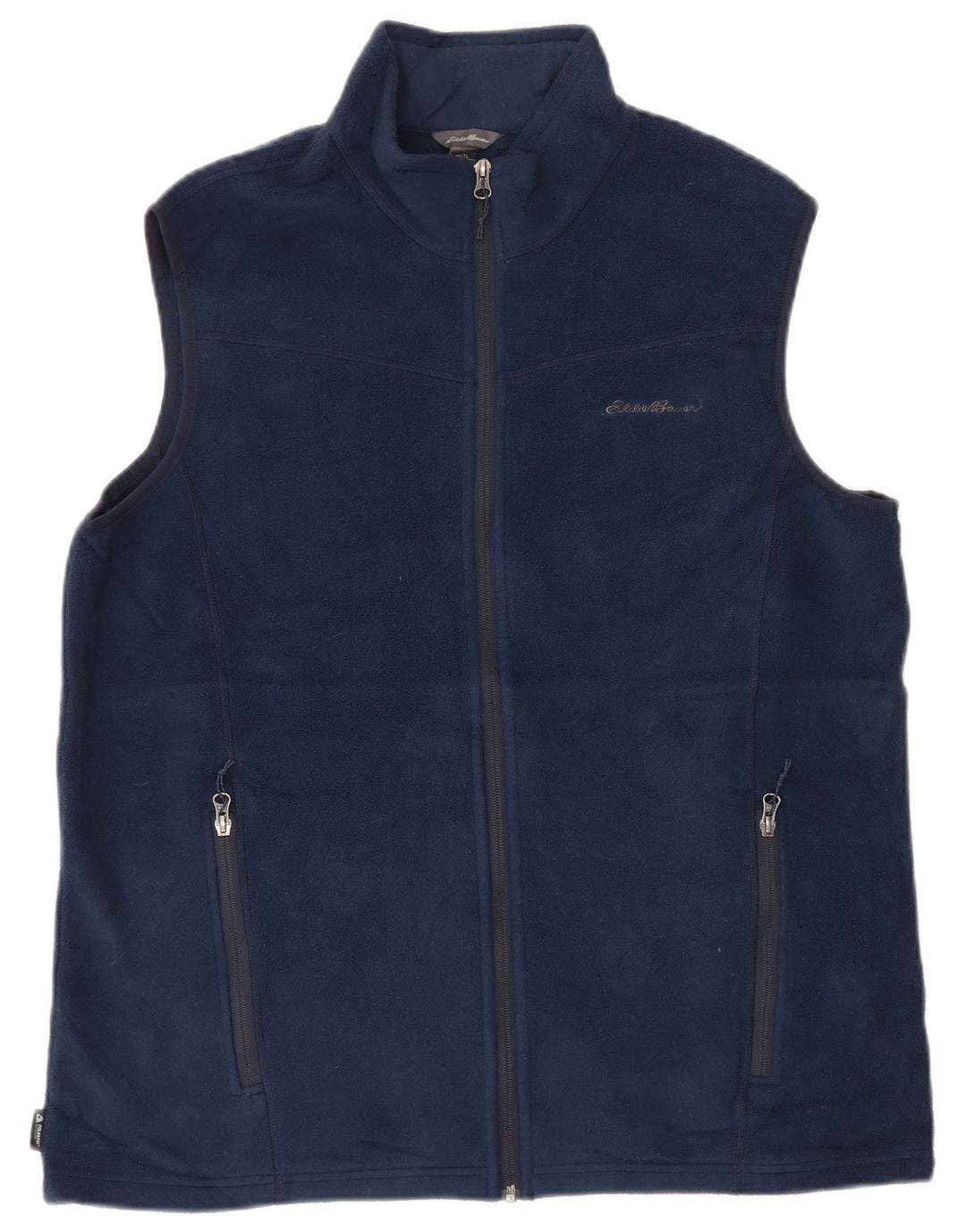Gilet in pile da uomo Eddie Bauer UK 40 grande poliestere blu navy