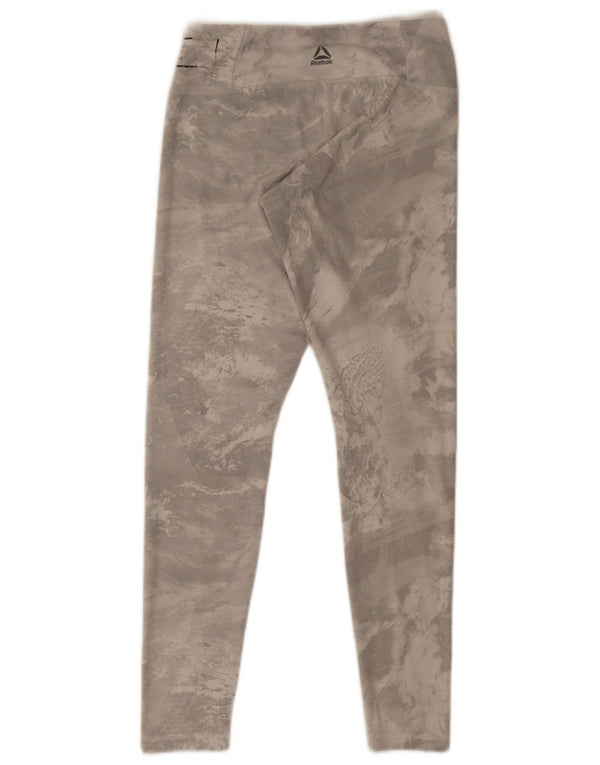 Leggings Reebok da donna UK 8/10 Small Grey Tie Dye