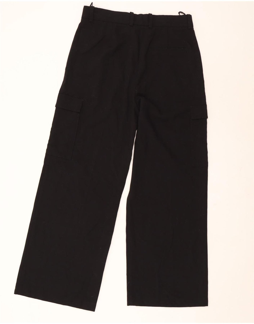 Pantaloni cargo dritti da donna Marks & Spencer UK 12 medi W30 L30 neri