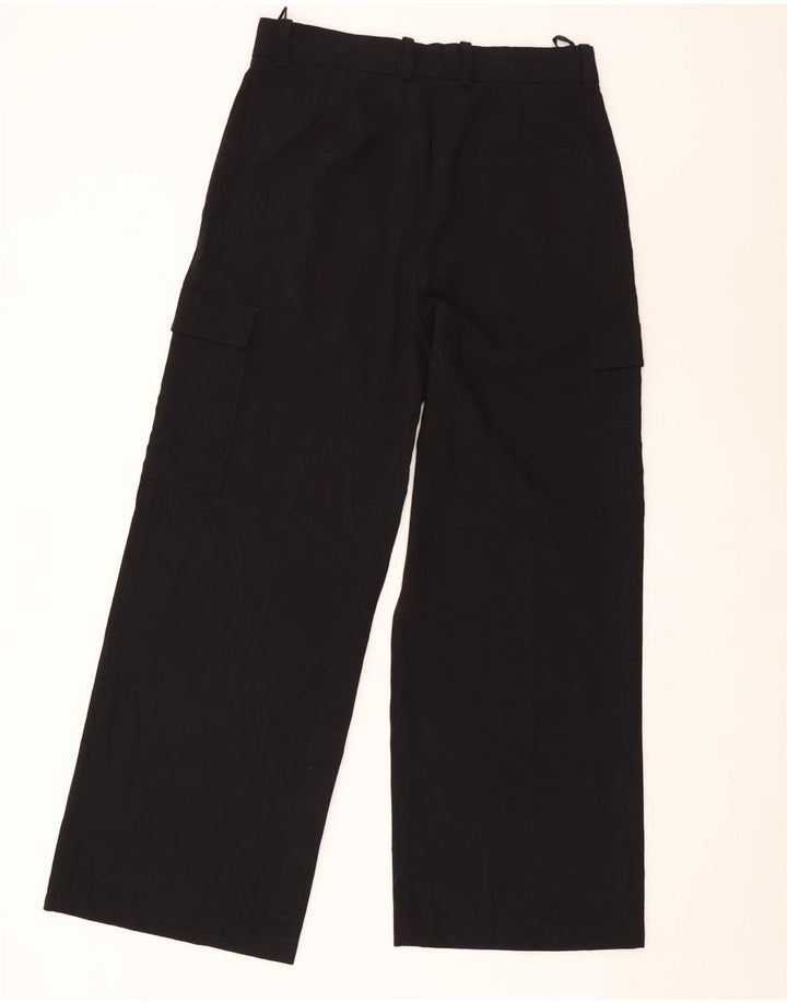 Pantaloni cargo dritti da donna Marks & Spencer UK 12 medi W30 L30 neri