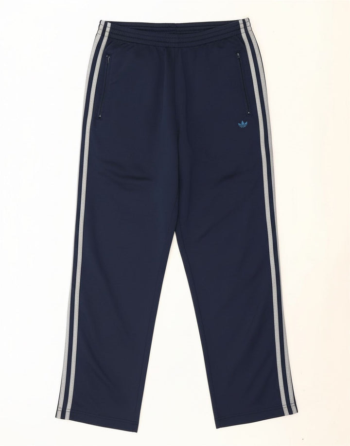 Pantaloni da tuta da uomo Adidas medi in poliestere blu navy