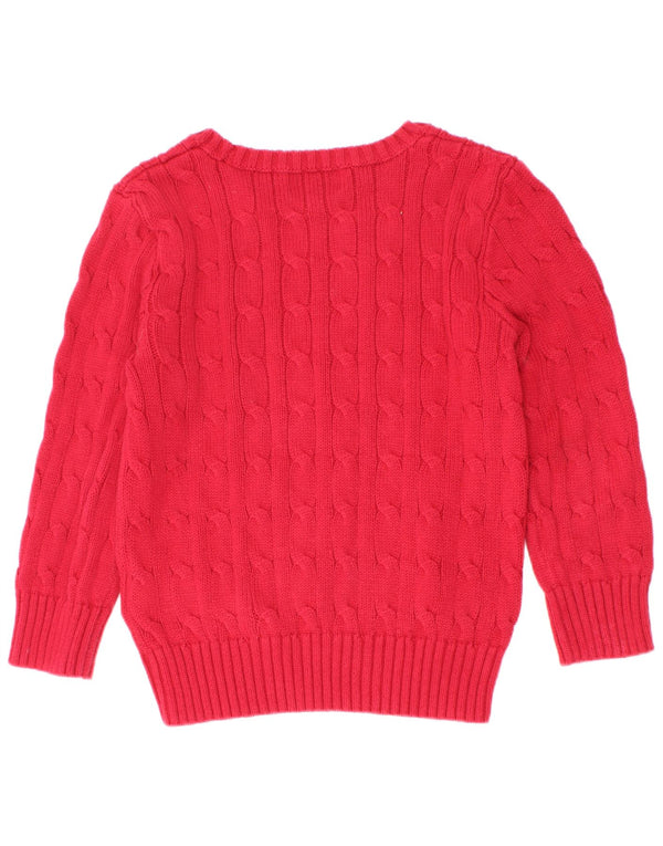 Polo Ralph Lauren Maglione da ragazzo con scollo a barca 3-4 anni in cotone rosso