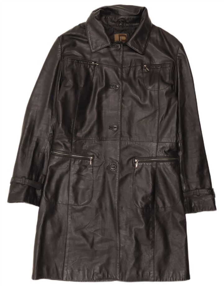 Cappotto In Pelle Donna Conbipel IT 46 Large Nero