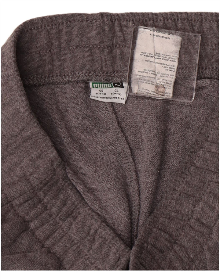 Pantaloni da tuta grafica da ragazzo Puma Joggers 14-15 anni Large in cotone grigio