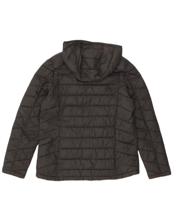 Giacca imbottita con cappuccio da donna Fat Face UK 14 grande nylon grigio