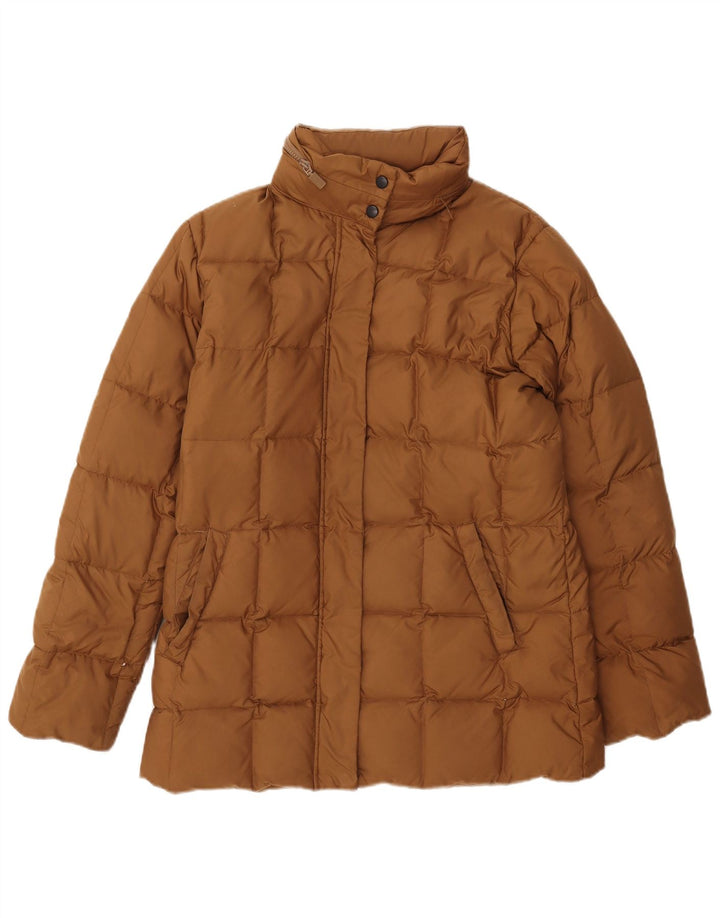 Giacca imbottita con cappuccio da donna Alberto Aspesi UK 14 Poliestere marrone medio
