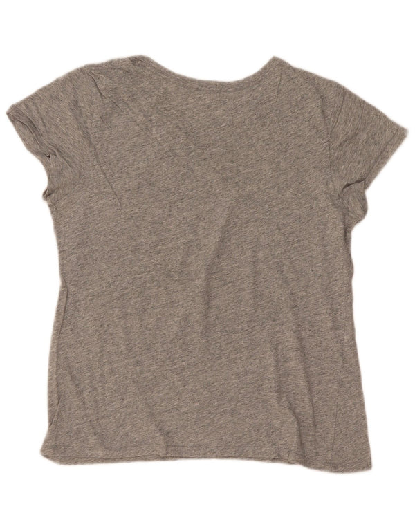 T-shirt grafica da donna Levi's Top UK 14 grande cotone chiazzato grigio