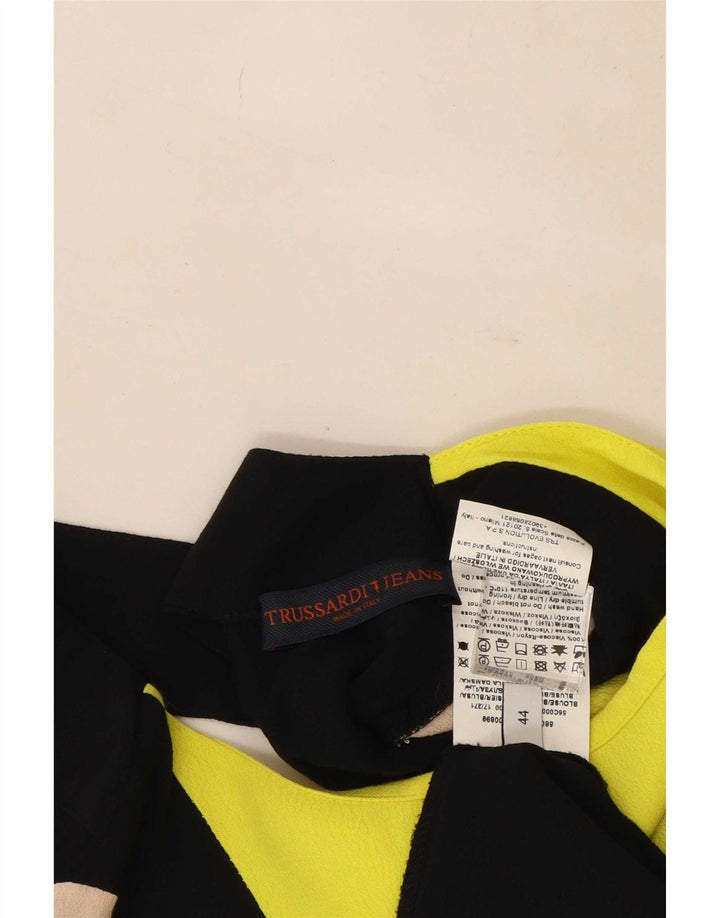 Blusa Donna Trussardi Jeans Top IT 44 Colorblock Medio Multicolore