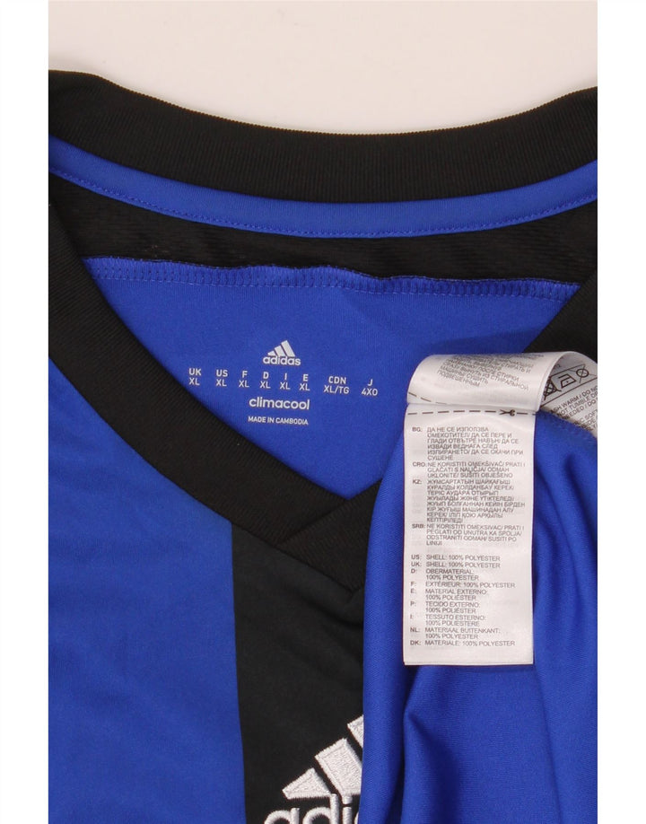 Adidas Uomo Climacool Graphic T-shirt Top XL Blu Colourblock Poliestere