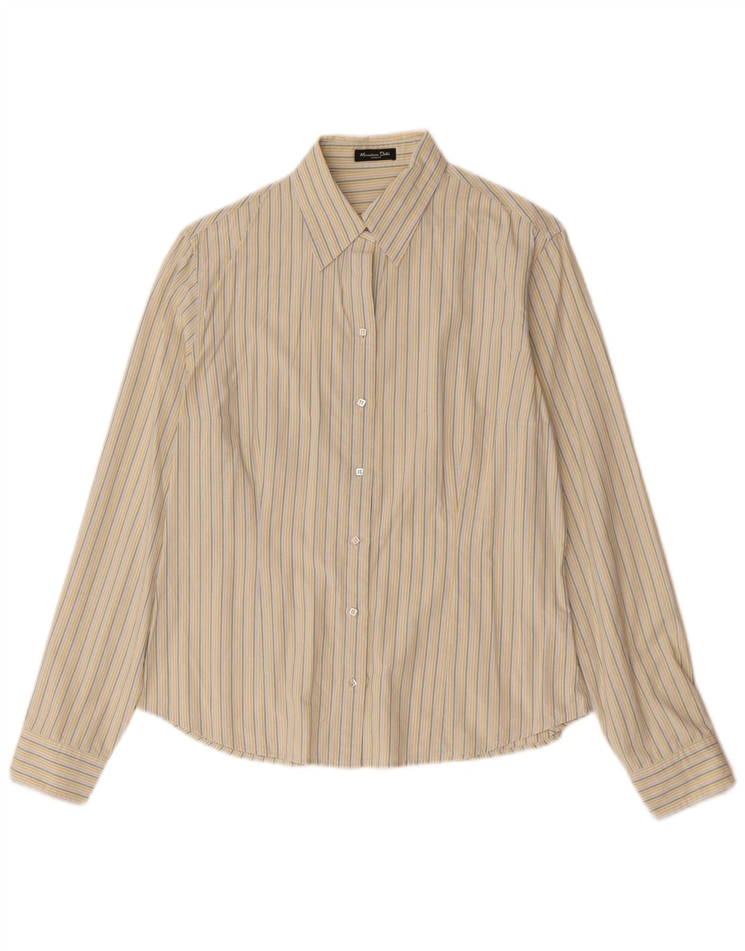 Camicia da donna Massimo Dutti UK 14 Seta a righe beige medio