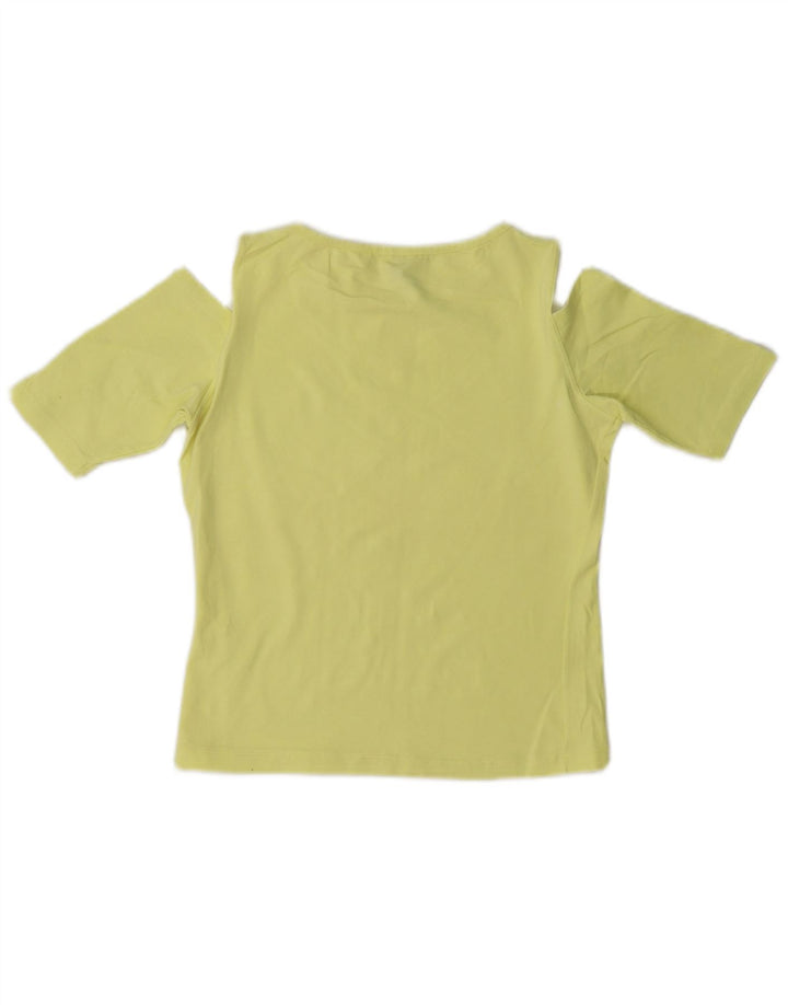 Top corto da donna con spalle scoperte Lee UK 12 Cotone giallo medio