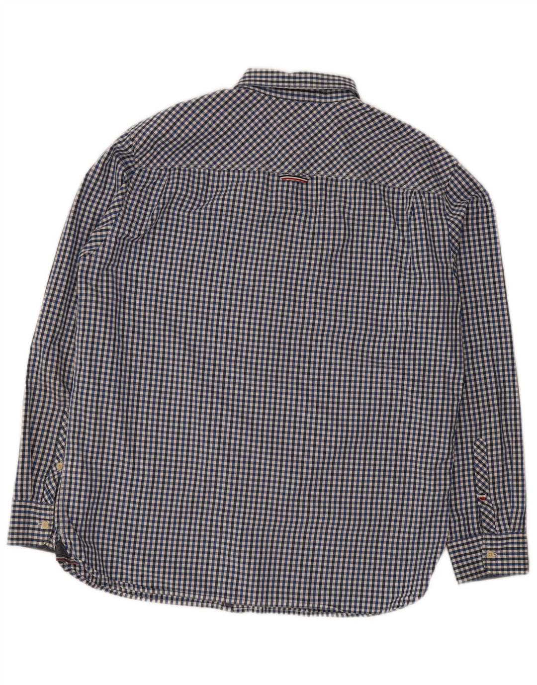 Camicia da uomo Regular Fit Tommy Hilfiger XL blu in cotone a quadretti
