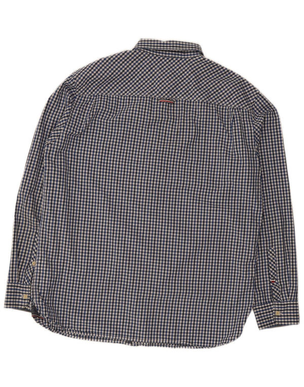 Camicia da uomo Regular Fit Tommy Hilfiger XL blu in cotone a quadretti