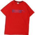 T-shirt grafica da uomo Puma Top in cotone rosso medio