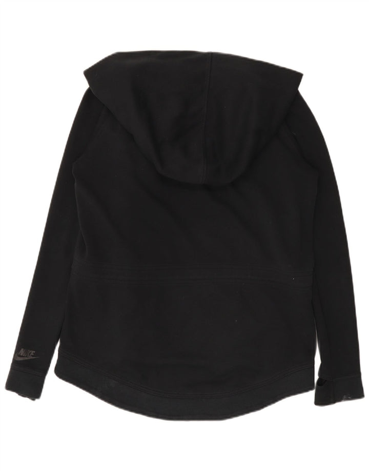 Felpa con cappuccio e zip oversize da donna Nike UK 10 piccola nera