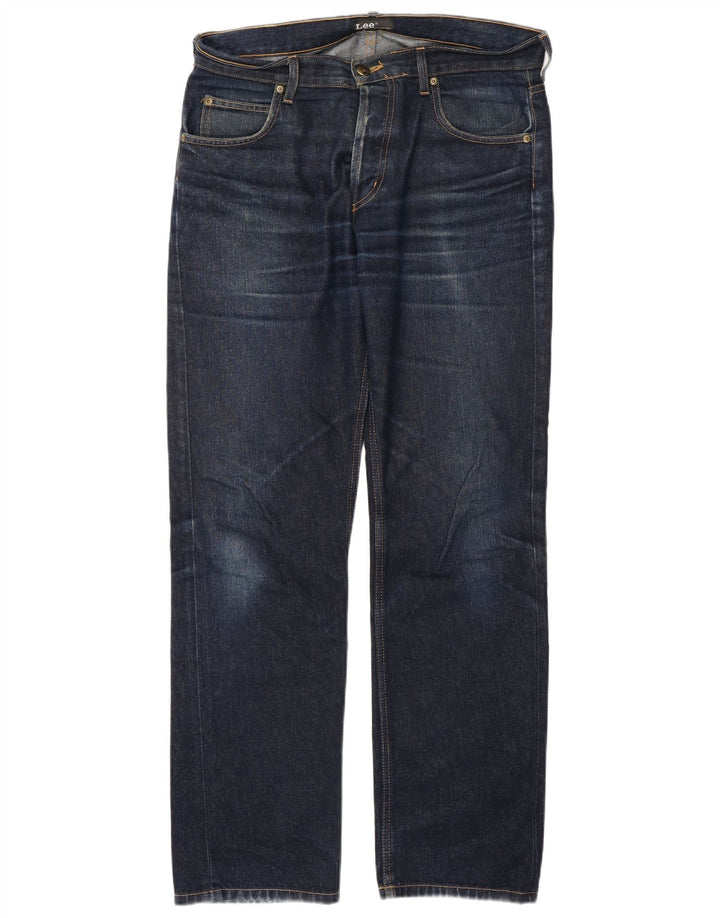Jeans dritti da uomo LEE Seattle W34 L32 in cotone blu navy