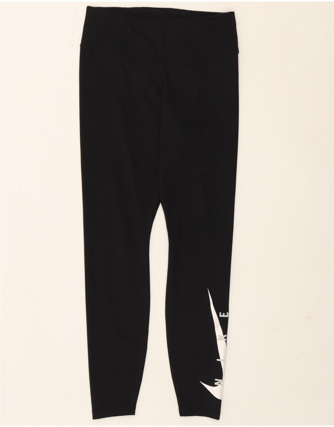 Leggings grafici Nike Dri Fit da donna UK 12 medio nero poliestere