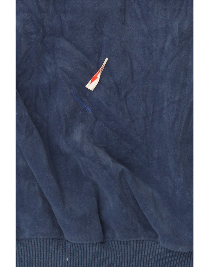 Giacca da ginnastica da uomo in velluto Adidas UK 40/42 Medium Navy Blu Poliestere