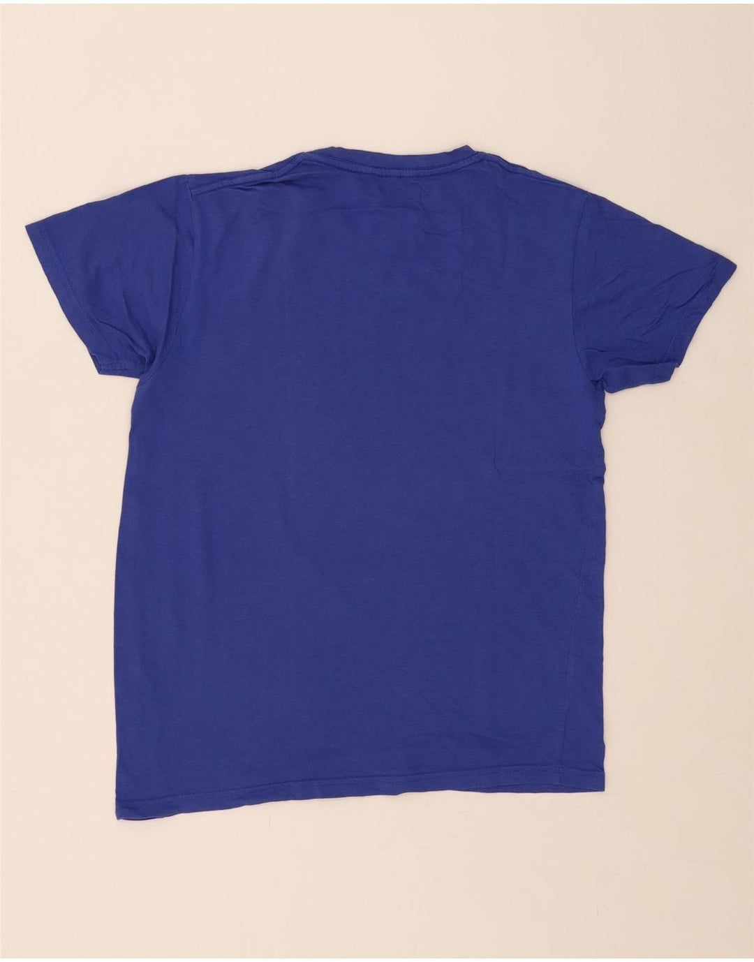 CALVIN KLEIN Mens Graphic T-Shirt Top Medium Blue Colourblock Cotton Vintage Calvin Klein and Second-Hand Calvin Klein from Messina Hembry 