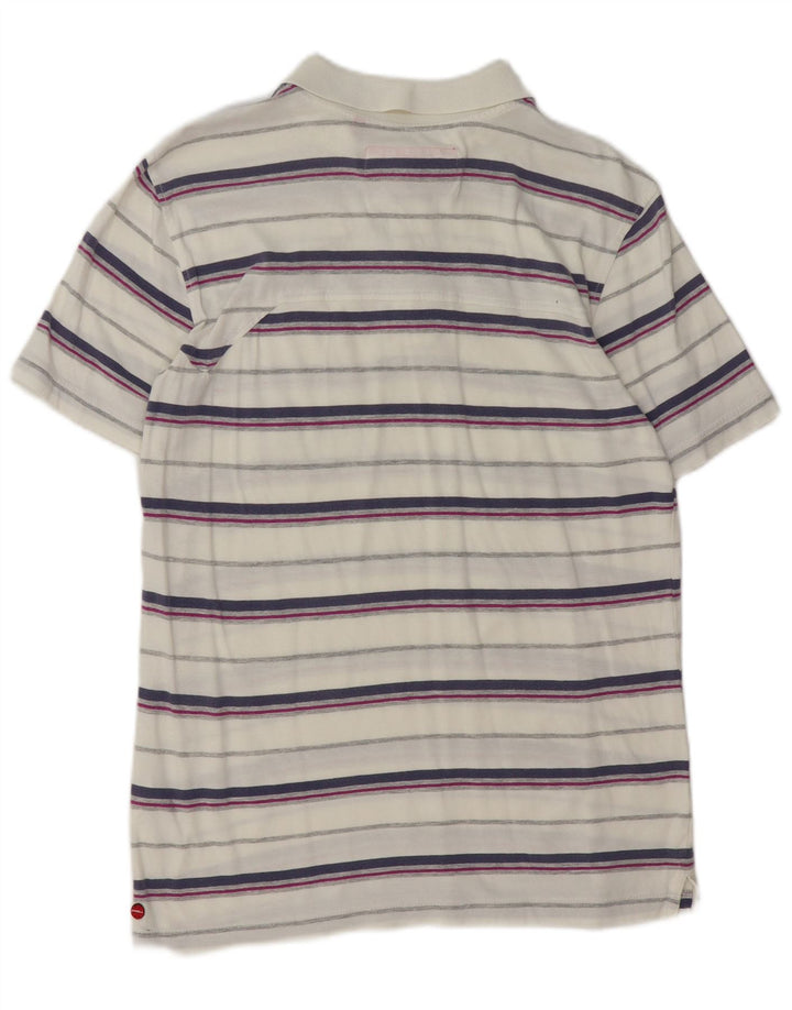 Polo da uomo O'Neill in cotone a righe bianche medie