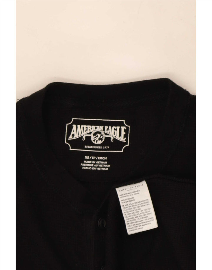 Maglia da uomo a maniche lunghe American Eagle XS in cotone nero