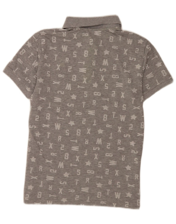 Polo grafica da uomo Benetton piccola grigia