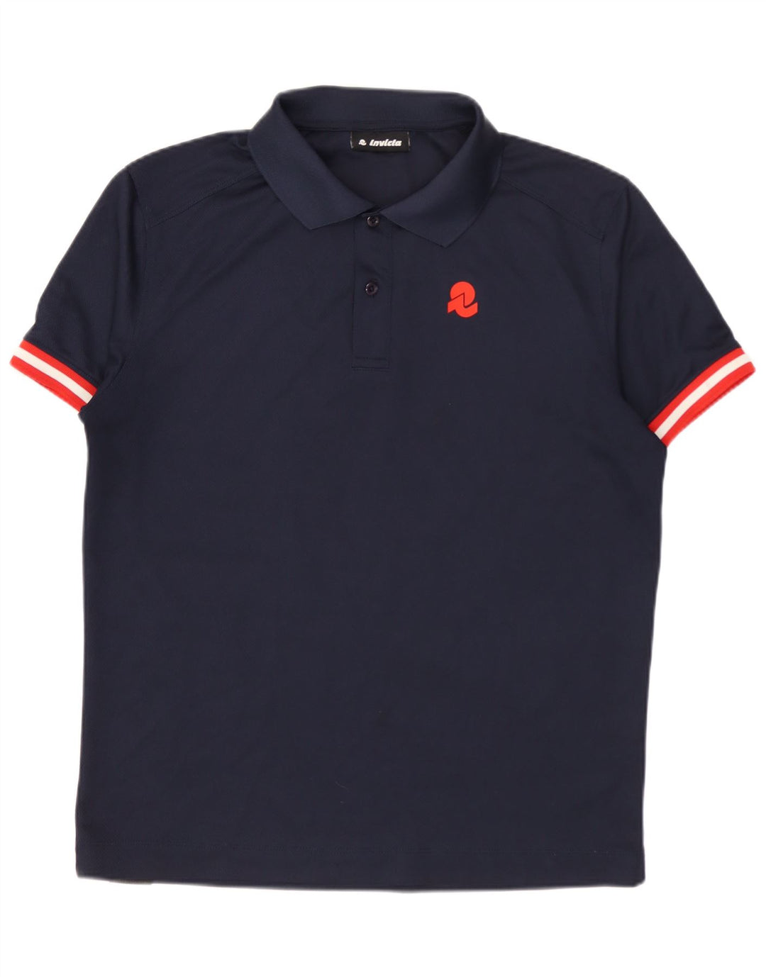 Polo da uomo Invicta piccola in poliestere blu navy