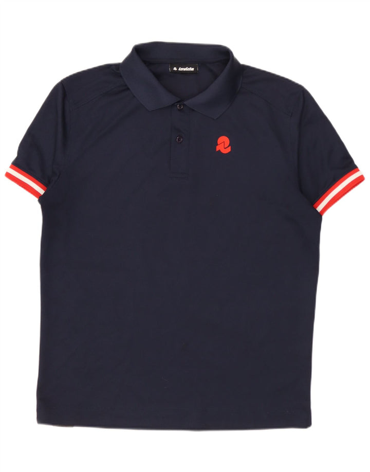 Polo da uomo Invicta piccola in poliestere blu navy