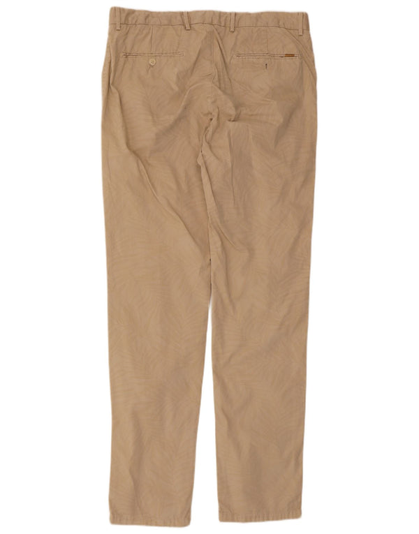 Pantaloni chino slim fit da uomo Massimo Dutti EU 44 Large W34 L34 Beige floreale